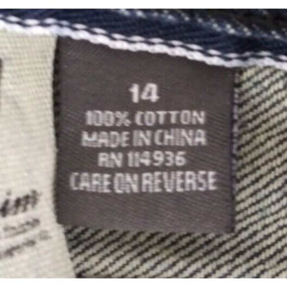 Urban Up Pipeline Distressed Embroidered Bootcut Jeans Boy's Size 14 - Picture 9 of 10